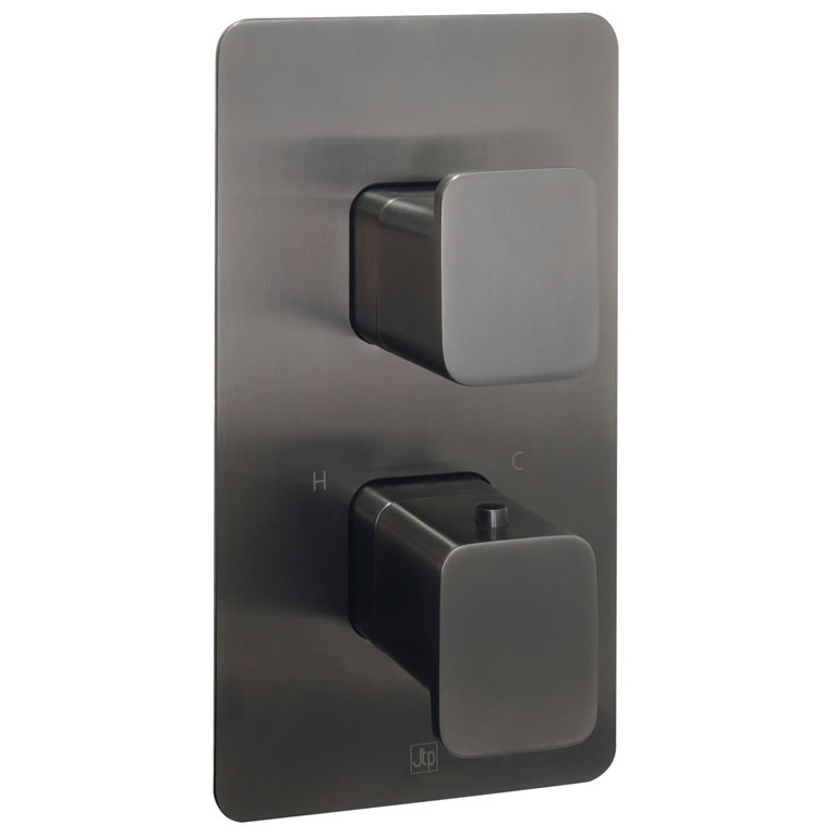 JTP Hix Brushed Black Single Outlet Shower Valve Sanctuary Bathrooms